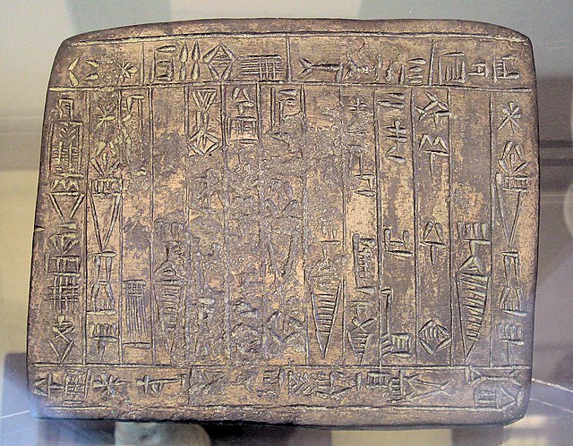Black Speech has been compared to the Hurrian language, seen here on the Foundation Tablet, c. 2000 BC