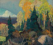 "Autumn Hillside"(1920)