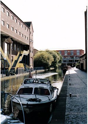 A Norman 18 in Gas Street Basin, Birmingham, England Gas street1.jpg