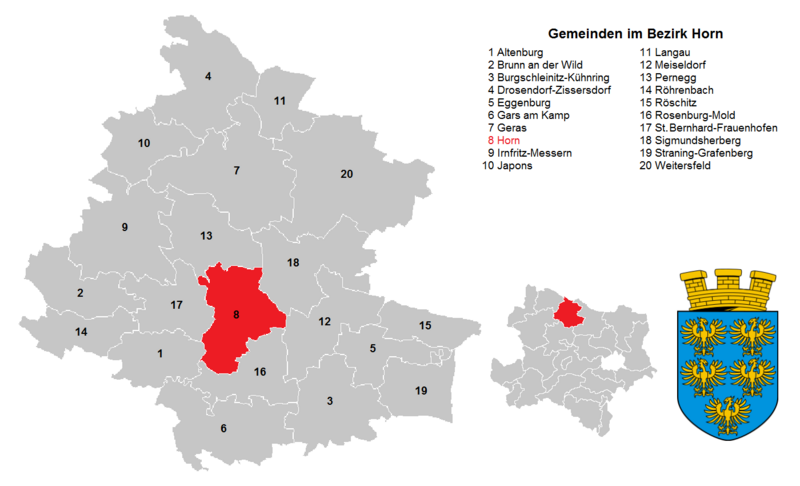 File:Gemeinden im Bezirk Horn.png