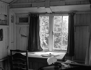 Thomas’ Schreibtisch, Boathouse, Laugharne, 1955