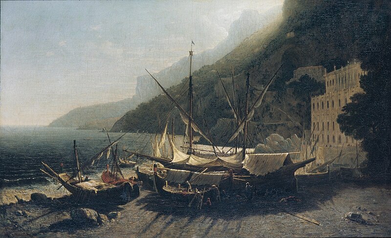 File:George Loring Brown - View at Amalfi, Bay of Salerno.jpg