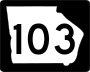 State Route 103 marker