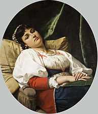 Junges Mädchen im Sessel, 1878