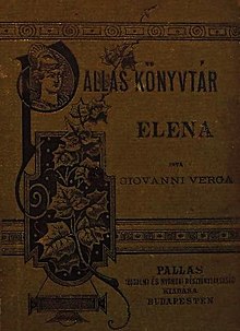 A sorozat borítódíszítése (a képen: Verga Giovanni: Elena, 1886)