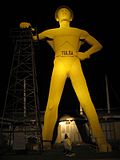 Golden Driller statue in Tulsa, Oklahoma (1953)