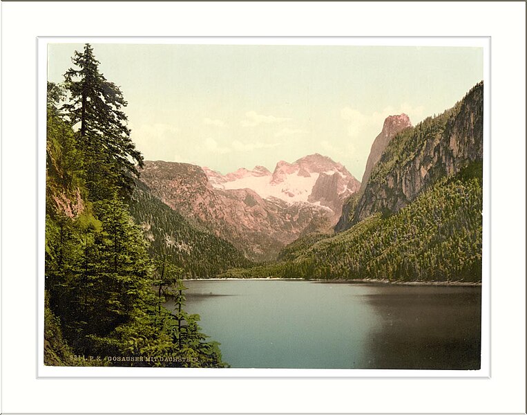 File:Gosausee and Dachstein Upper Austria Austro-Hungary.jpg