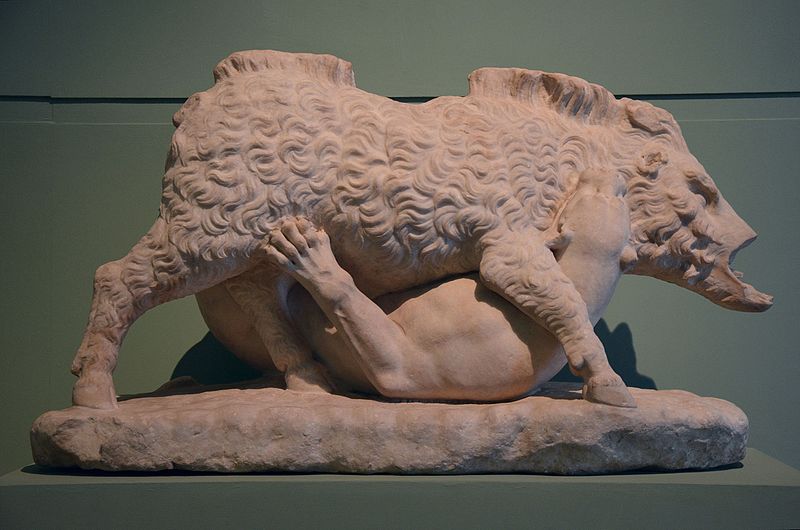 File:Group of a panther and a wild boar, from the erea between Porta San Lorenzo and Porta Maggiore, Centrale Montemartini, Rome (21539789554).jpg