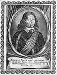 Gustaf Adolf Lewenhaupt på ett kopparstick från 1650 av okänd konstnär.