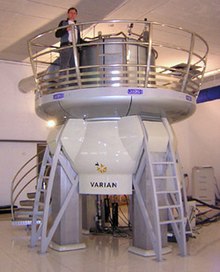 This is an example of a very large NMR instrument known as the HWB-NMR with a 21.2 T magnet. HWB-NMR - 900MHz - 21.2 Tesla.jpg