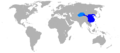 خريطة هان ضمن مساحة العالم