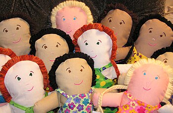 Hand-made dolls.