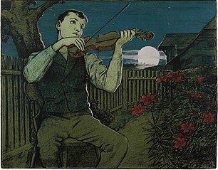 Violin player to the Moon