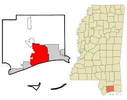 Gulfport i Harrison County och Mississippi