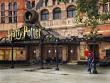 Marquee at the Palace Theatre, September 2020 Harry Potter and the Cursed Child, London's West End.jpg