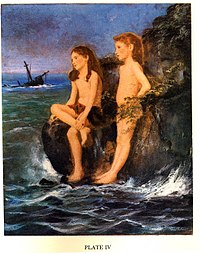 Annie und Frances Henderson, koloriert von Anne Lydia Bond (1879)