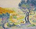 Henri-Edmond Cross, 1907-08, La Pleine de Bormes, oil on canvas, 73.1 x 91.8 cm. Exposició d'Art francès d'Avantguarda, Galeries Dalmau, Barcelona, 1920