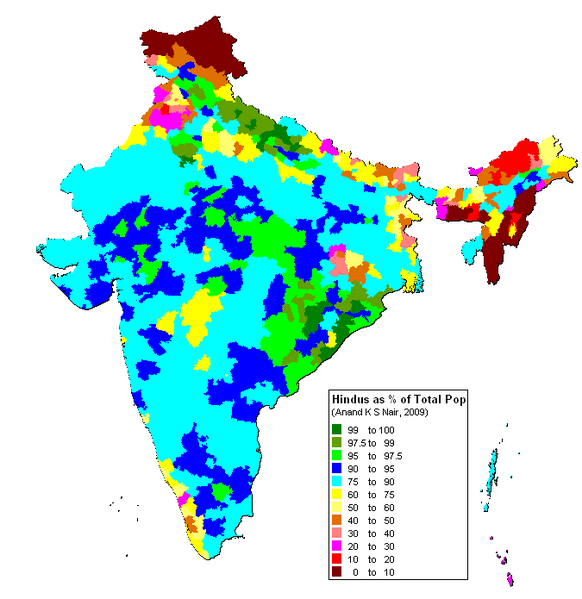 File:Hindu population in India by district, 2001.png