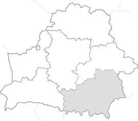 Poloha oblasti v rámci Bieloruska