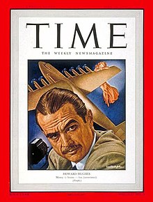 Baker's illustration of Howard Hughes on the cover of Time magazine, July 1948 Howard-Hughes-TIME-1948.jpg
