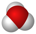 Spacefill model of hydronium