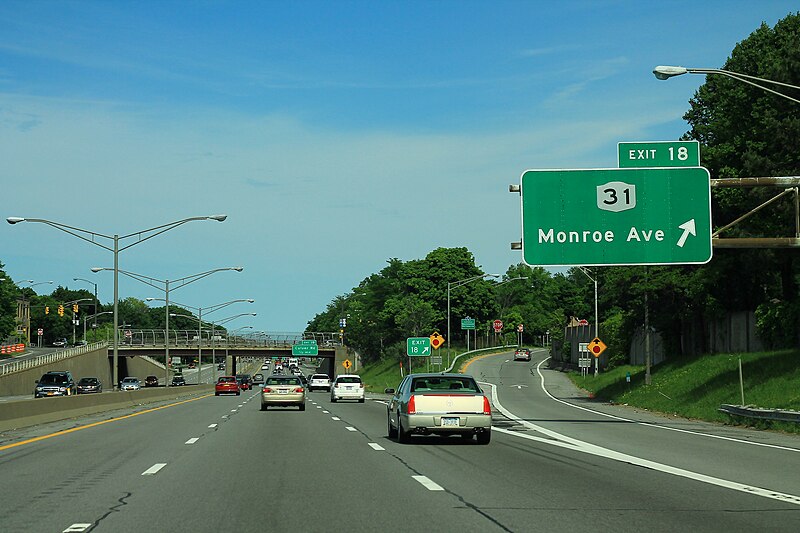 File:I-490 East - Exit 18 - NY31 Button Copy (41870968825).jpg