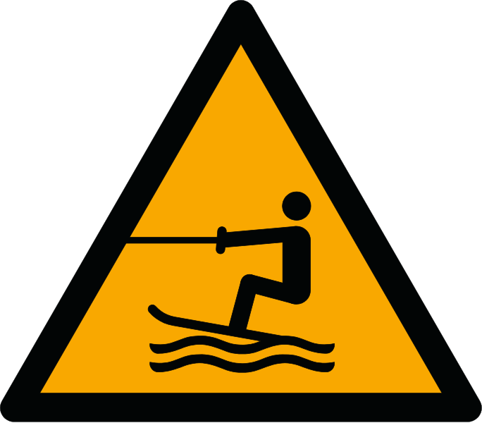 File:ISO 7010 W045 warning; water skiing or towed water activity area.svg