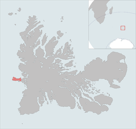 Карта расположения Западного острова.