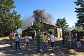 Incendio forestal en Bertamiráns.