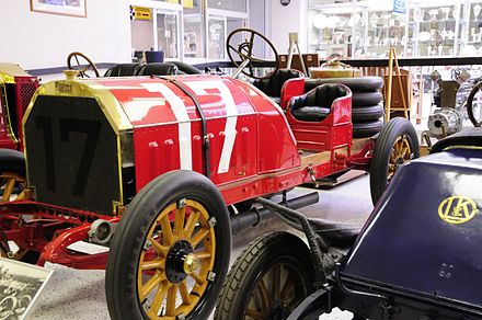 1907 Itala Grand Prix Racer with a 14.75-liter (900 cubic inches) straight-four engine