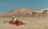 Rider and his Steed in the Desert, 1872, private collection