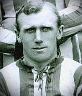 Jesse Pennington, Albion's most capped England international (in terms of caps won whilst at the club). He represented his country 25 times, serving as captain on two occasions. Jesse Pennington 1912.jpg