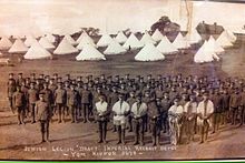 39th Battalion, Jewish Legion, at Fort Edward (Nova Scotia), Yom Kippur, 1918 JewishLeagueFortEdwardNovaScotia.jpg