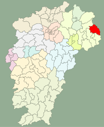 Contea di Yushan – Mappa