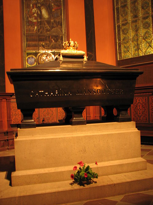 Grave of Catharina Månsdotter, the Queen of Sweden, in Turku Cathedral in Turku, Finland