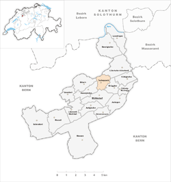 Harta e komunës Tscheppach në distriktin Bucheggberg