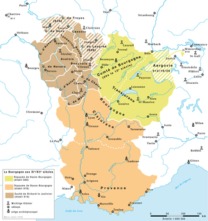 534-843 Royaume De Bourgogne: Origine : le royaume des Burgondes, Histoire du royaume de Bourgogne, Evolution du territoire bourguignon