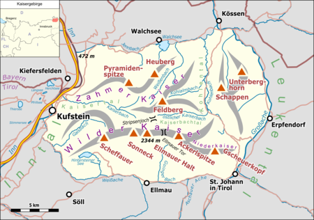 Karte Kaisergebirge