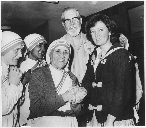 Kay Kelly of Liverpool & Mother Teresa in 1980