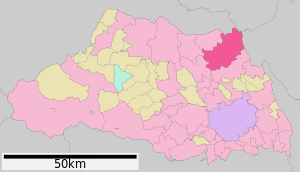 Lage Kazos in der Präfektur