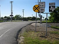 Union Pacific railroad crossing at Loop 541 and FM 2919