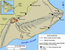 Kīlauea haritası.