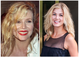 Kim Basinger, who played Domino Petachi in Never Say Never Again (1983) and Rosamund Pike, who played Miranda Frost in Die Another Day (2002). KimRosamundBG.png