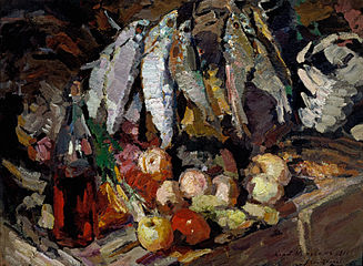 „Pește, vin și fructe”, 1916, Galeria de stat Tretiakov