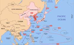 Карта на Корея като част от Японската империя през 1939 г.