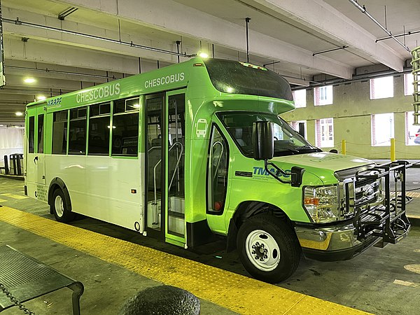 Krapf Transit bus operating TMACC's SCCOOT route at the West Chester Transportation Center