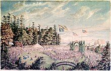 In 1869, Prince Arthur, Duke of Connaught and Strathearn visited Weston to attend the sod turning ceremony for the construction of the Toronto, Grey and Bruce Railway. L'arrivee du prince Arthur a la ceremonie d'ouverture des travaux de construction du chemin de fer Toronto, Grey & Bruce, a Weston.jpg