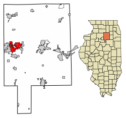 LaSalle County Illinois Incorporated and Unincorporated areas LaSalle Highlighted.svg