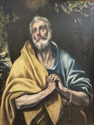 <i>The Tears of Saint Peter</i> (El Greco, Mexico City) Painting by El Greco