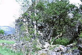 The ruined Lawers Inn in the now deserted village of Lawers